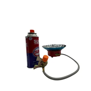 Portable Outdoor Folding Windproof Piezo Ignition Lotus Gas Stove Camping Burner Picnic Cooker Hiking BBQ Heating Mini Gas Stove