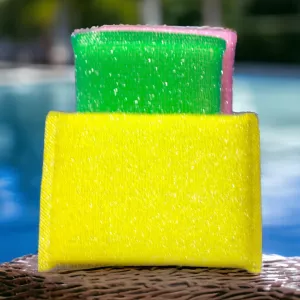 Household Dishwashing Environmentally Friendly Non-Toxic Scouring Pad Wash Block Kitchen Cleaning Block Brush non-sticking oil Sponge Brush Pot Cloth