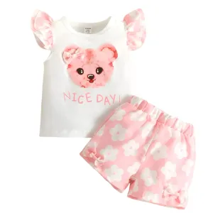 Kids Butterfly Cotton t shirt & Pant Set