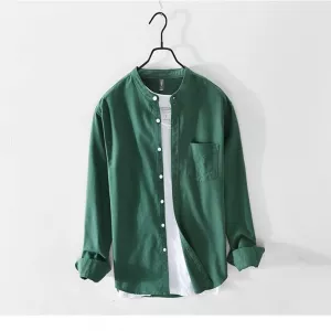 Japanese-Style Retro Contrast Color Letters Shirt Coat Mens Spring and Autumn2023New Loose Leisure All-Matching Shirt Trendy Men