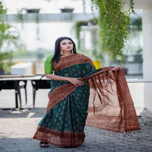 Cotton Batik Printed Saree For women-  Fast and Easy Shopping with Padmazon