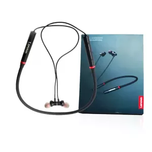 Lenovo HE05X wireless in-ear neckband earphones - Black - Wireless Earbud