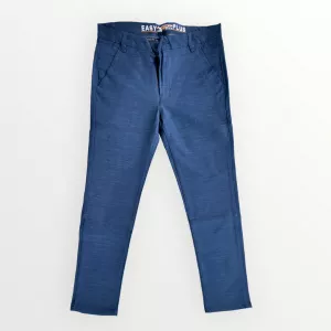 China Formal EASY FASHION Blue Slim Fit Office Semi Formal Cotton Pant