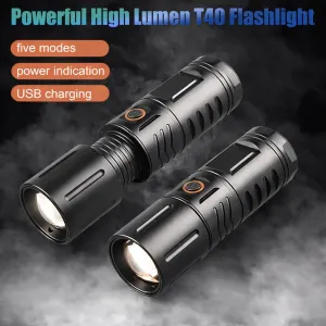 Super power With Power bank USB Rechargeable Emergency LED Torch Light