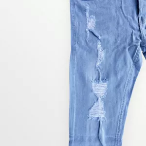 Stylish Fashionabal Light blue jeans with white color print