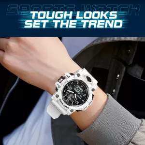 Sanda Mens Watches 50M Waterproof Quartz Sport Military LED Digital Watch for Men