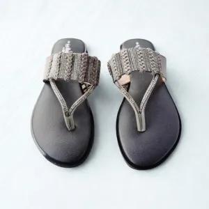 HI-ATTITUDE Embellished Thong-Strap Wedges