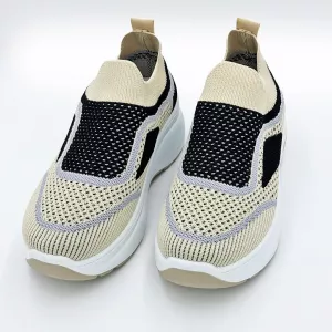 New Women Shoes Autumn Mesh Breathable Thick Sole Platform Ladies Shoes Increasing Solid Fashion Casual Stirped Comfort Sneakers