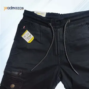 Zip Pocket Stretchable Dark Grey Cargo