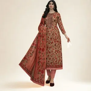 Floral Printed premium Quality Three pice