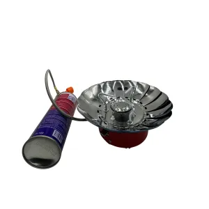 Portable Outdoor Folding Windproof Piezo Ignition Lotus Gas Stove Camping Burner Picnic Cooker Hiking BBQ Heating Mini Gas Stove