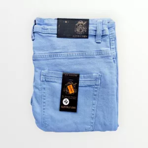 Stylish Fashionabal Light blue jeans with white color print