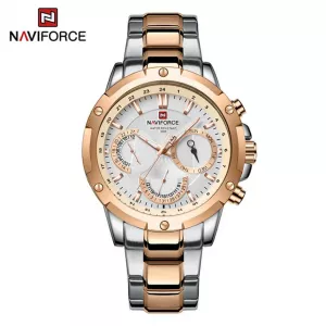 NAVIFORCE Luxury Watches for Men Fashion Casual Quartz Wristwatches Waterproof Stainless Steel Male Chronograph Watch 