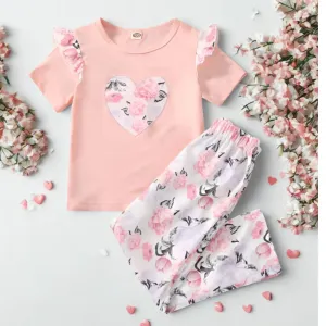 Kids Ladies Long T Shirt & Pant Set