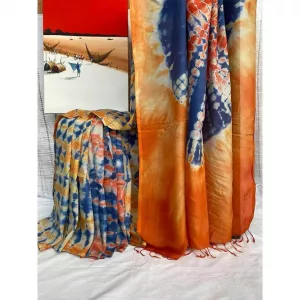 Multicolor Silk Batik Saree For women


