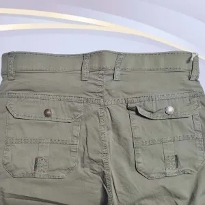 Zip Pocket Stretchable Dark Grey Cargo