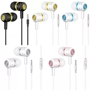 SUO WANG In-ear Wired Headphones 3.5mm Bass Stereo Music Portable Earbuds With Mic Sports Gaming Headset For Samsung Xiaomi Huawei Phones