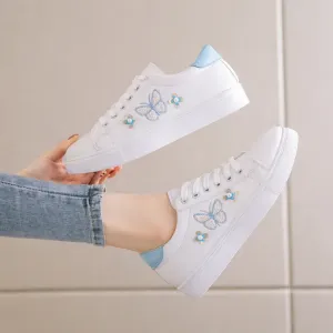 Ladies Butterfly Print Sneakers