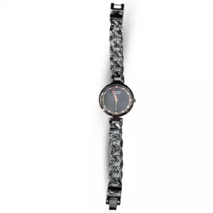 Stainless Steel Casual Quartz Watch For Women 1Pcs Silver Black