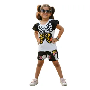 Kids Butterfly Cotton t shirt & Pant Set
