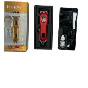 Kemei KM-026 Metal Engraving Hair Clipper with LED Display for Men