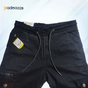 Zip Pocket Stretchable Dark Grey Cargo