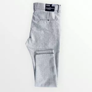 Men Slim Fit Grey Polyester Trousers