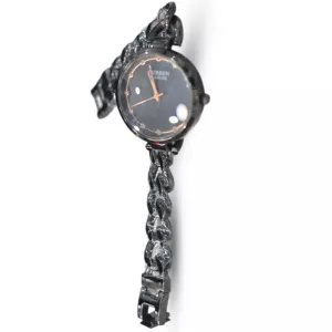 Stainless Steel Casual Quartz Watch For Women 1Pcs Silver Black