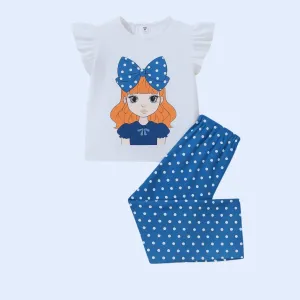 Kids Ladies Long T Shirt & Pant Set
