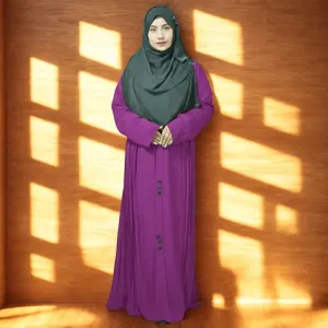 Versatile -Choice and Remark -Button Gown Zaira Dubai Cherry Stylish Pocket Borka For Women - Borka For Women- Avant-garde