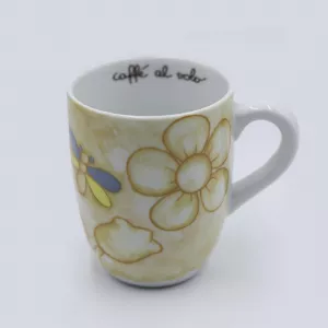 Noritake Folkstone Genuine Stoneware Happy Time Yellow Flower Cups Mugs