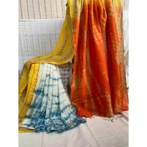 New Fashion Colorful Silk Batik Saree For women


