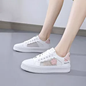 Sneakers Shoes for Women White Lace Up Woman Footwear Arrival 2024 Light 