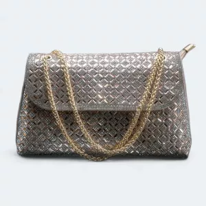 Rhinestone Crystal Ston Hand Party Bag For Women with Detachable Chain