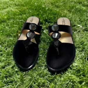 Ladies Flat Slipper Stone sandal