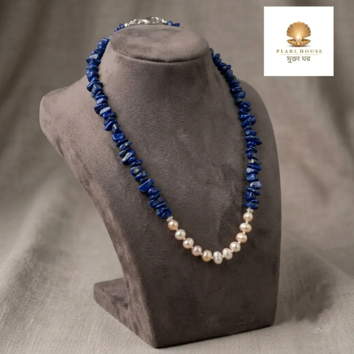 Original Pearl & Original Stone Necklace