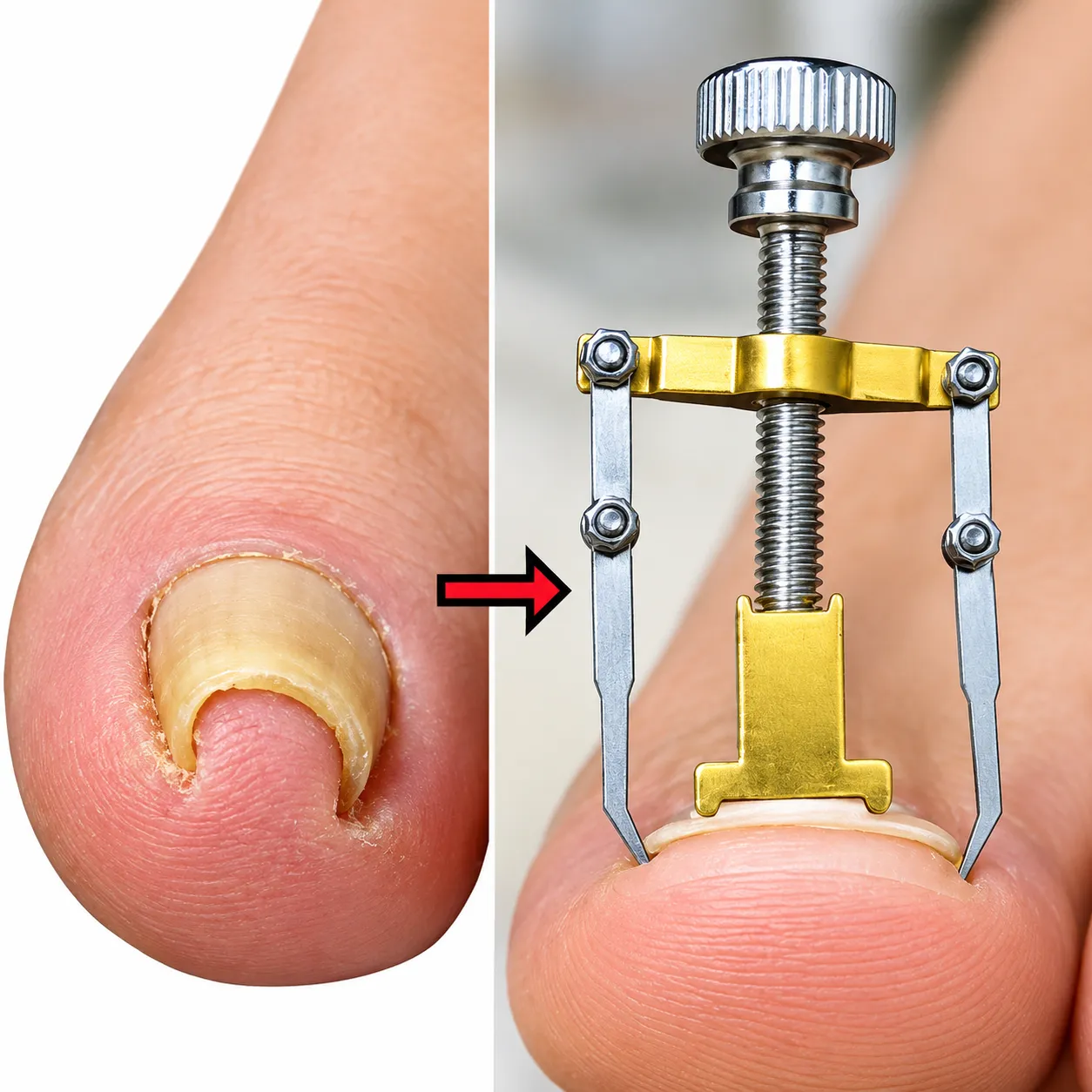 Advanced Nail Repair Tool for Straightening, Correcting and Improving Curved Nail Edges with Precision