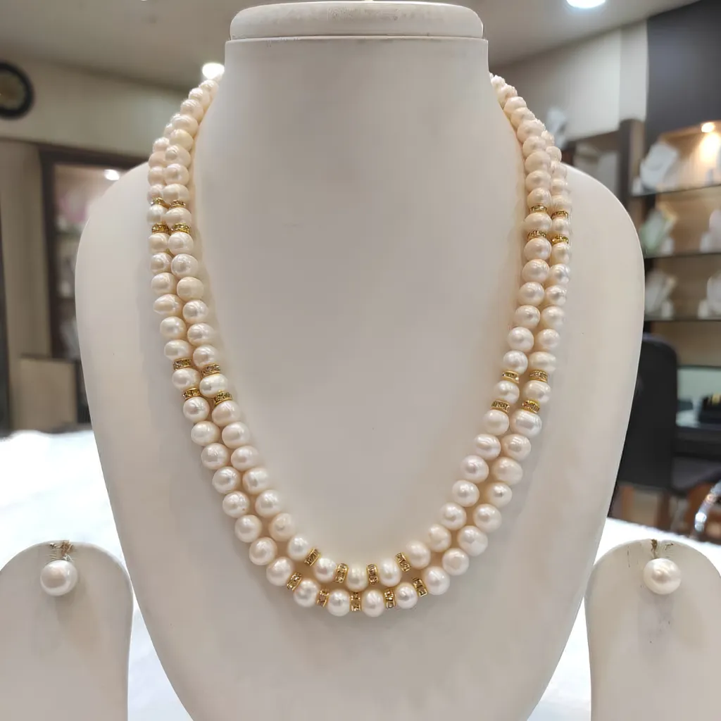 Exclusive Round Pearl 2 Layer Necklace