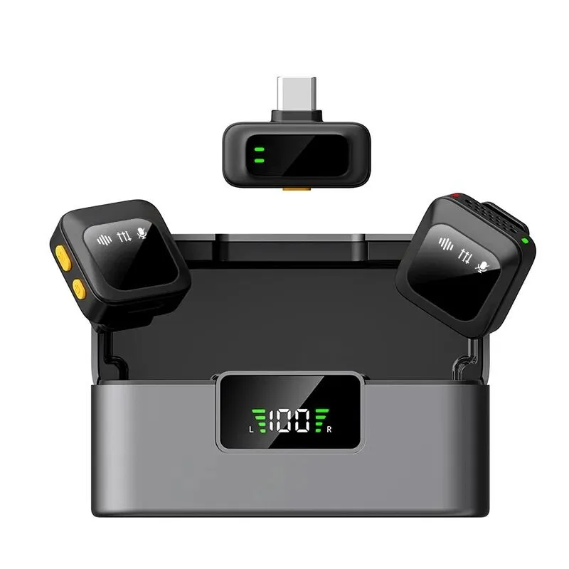 SX36 Wireless Lavalier Microphone with Noise Cancellation, Dual Transmitter, Plug & Play for Smartphones, DSLR Cameras, YouTube, Interviews & Streaming
