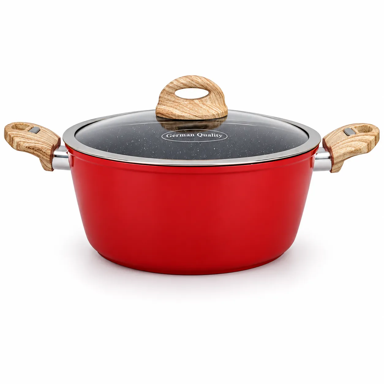 Novena Non-stick Marble Casserole with Glass Lid - 26cm