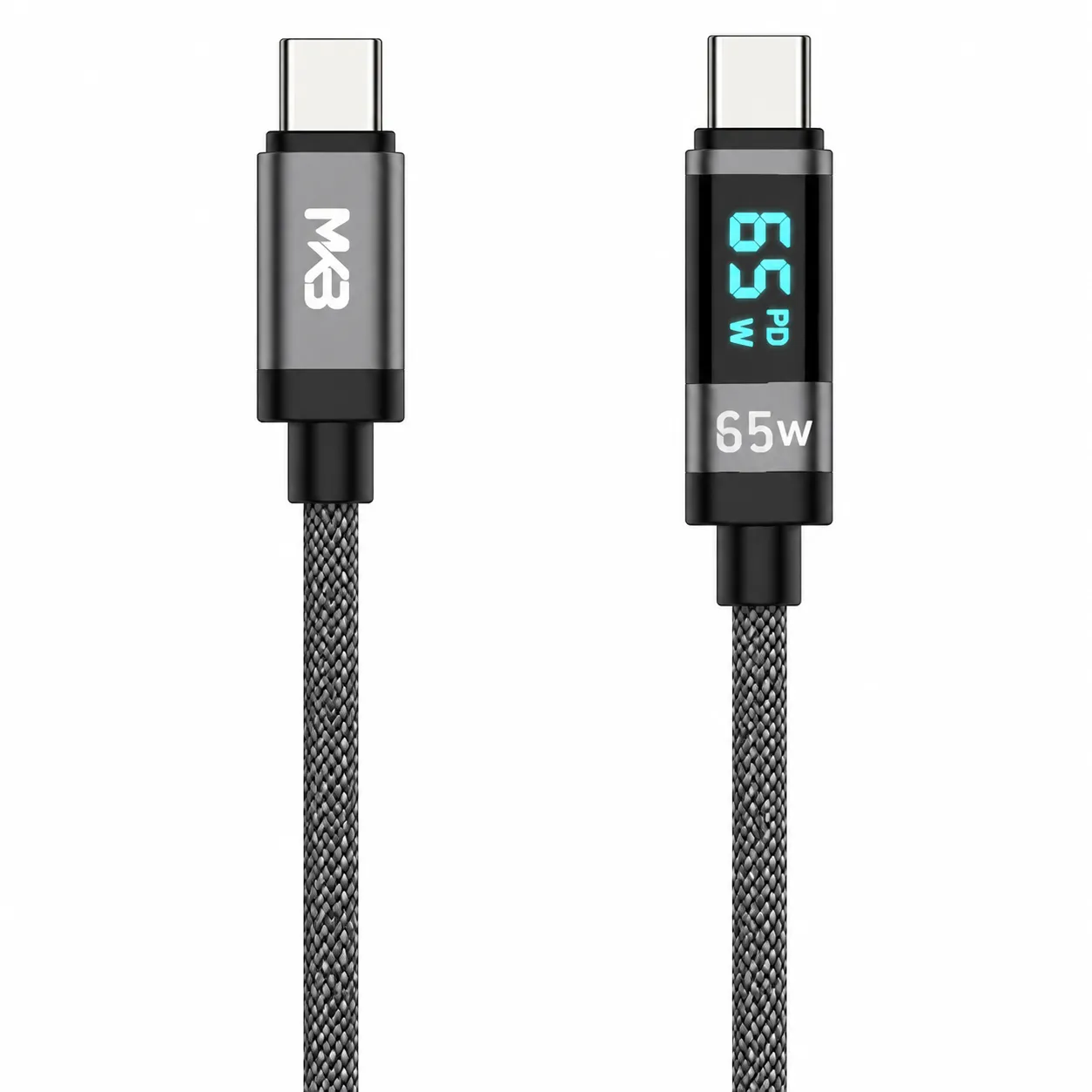 MKB C65D Type C To C 65W Braided Fast Charging Cable
