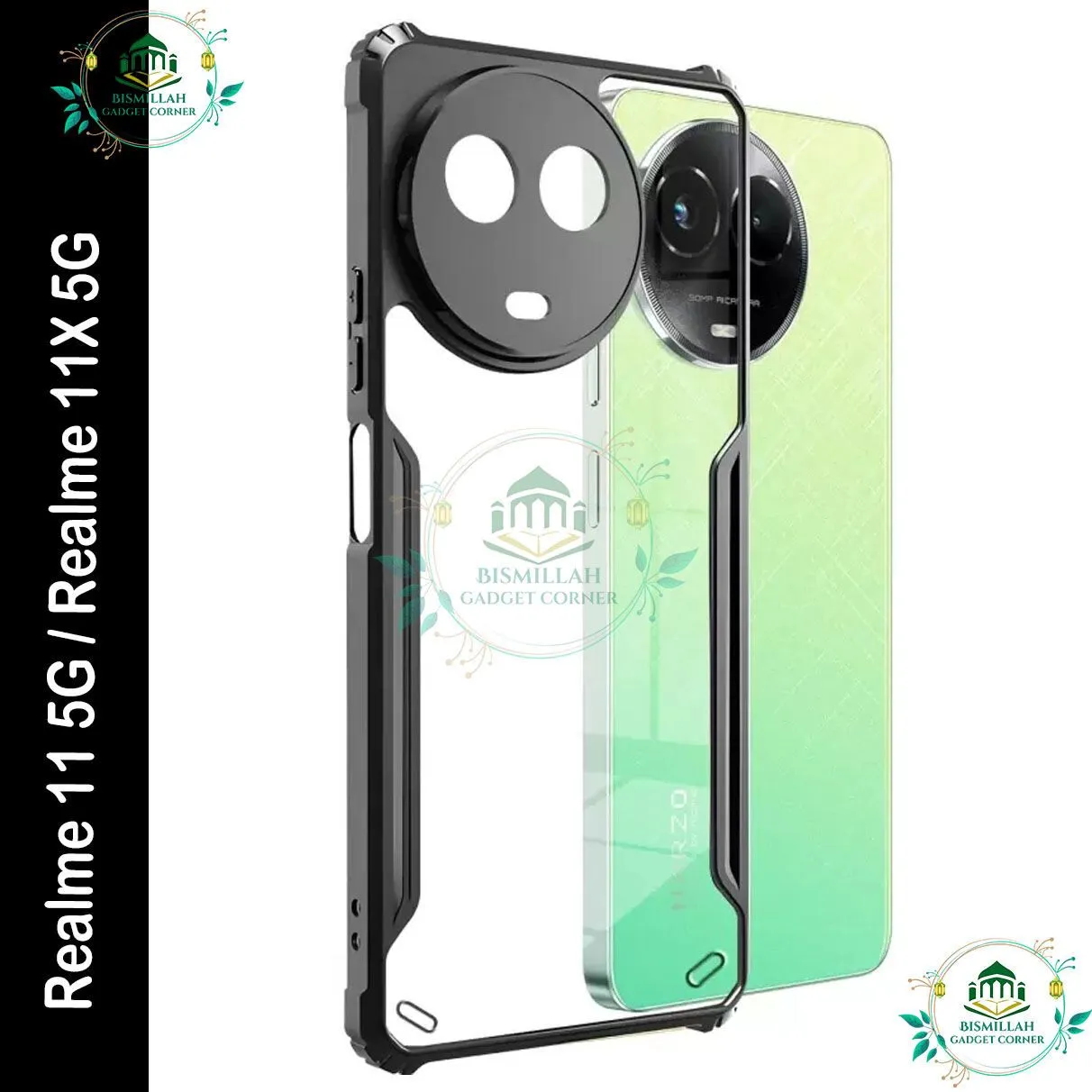 Back Cover for Realme 11 5G / Realme 11X 5G Transparent Hybrid Hard PC Back Bumper