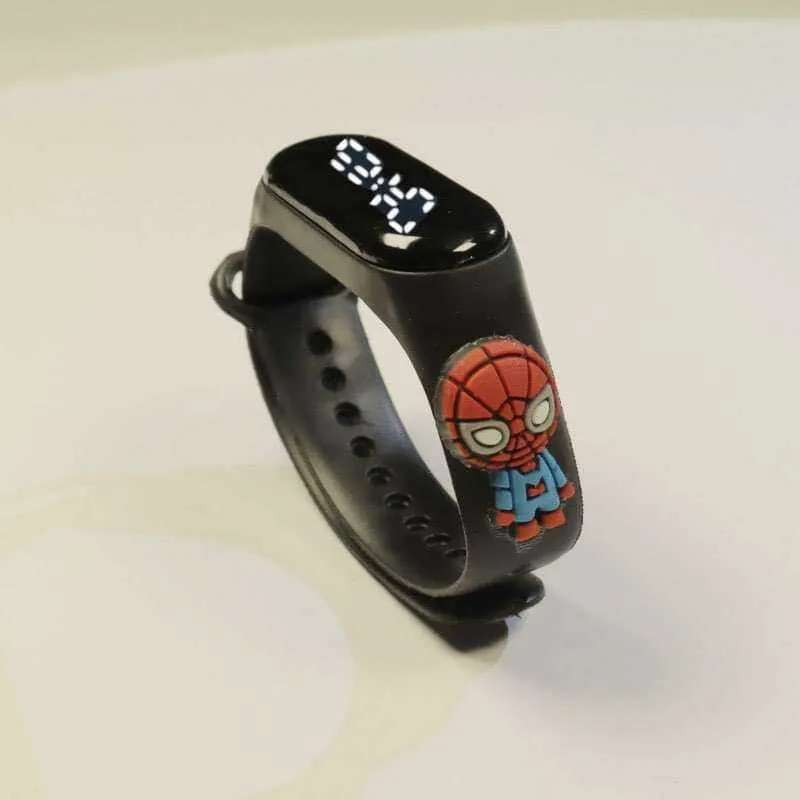 Spiderman Waterproof LED Silicone Bands Kids Watches for Boys and Girls