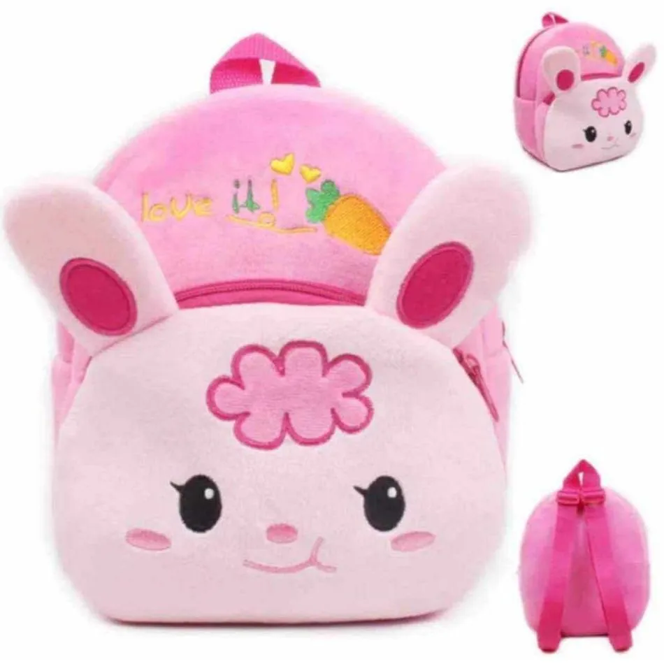 8x9 Inches Toddler Plush Backpack Cute Baby Backpacks for Boy Girl Mini Backpack Preschool Baby Schoolbag