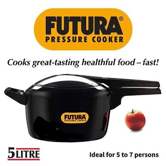 Hawkins Futura Hard Anodised Pressure Cooker, 5 Ltr