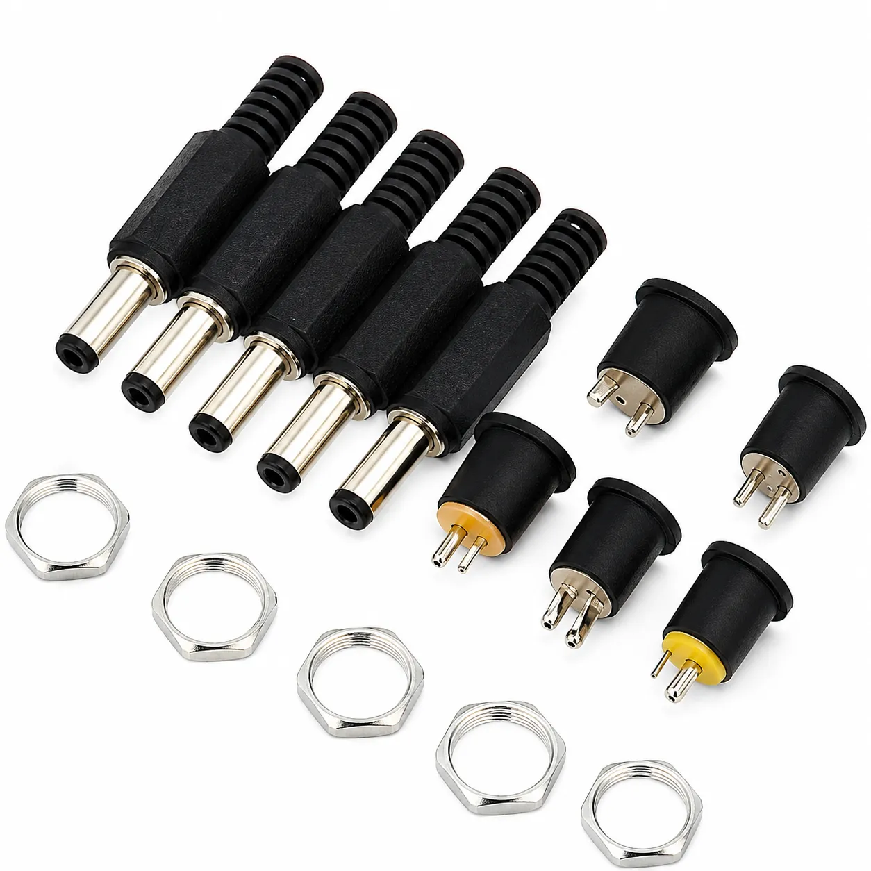 DC Male Jack and Female Socket Combo Pack 2.1mm- 10pcs