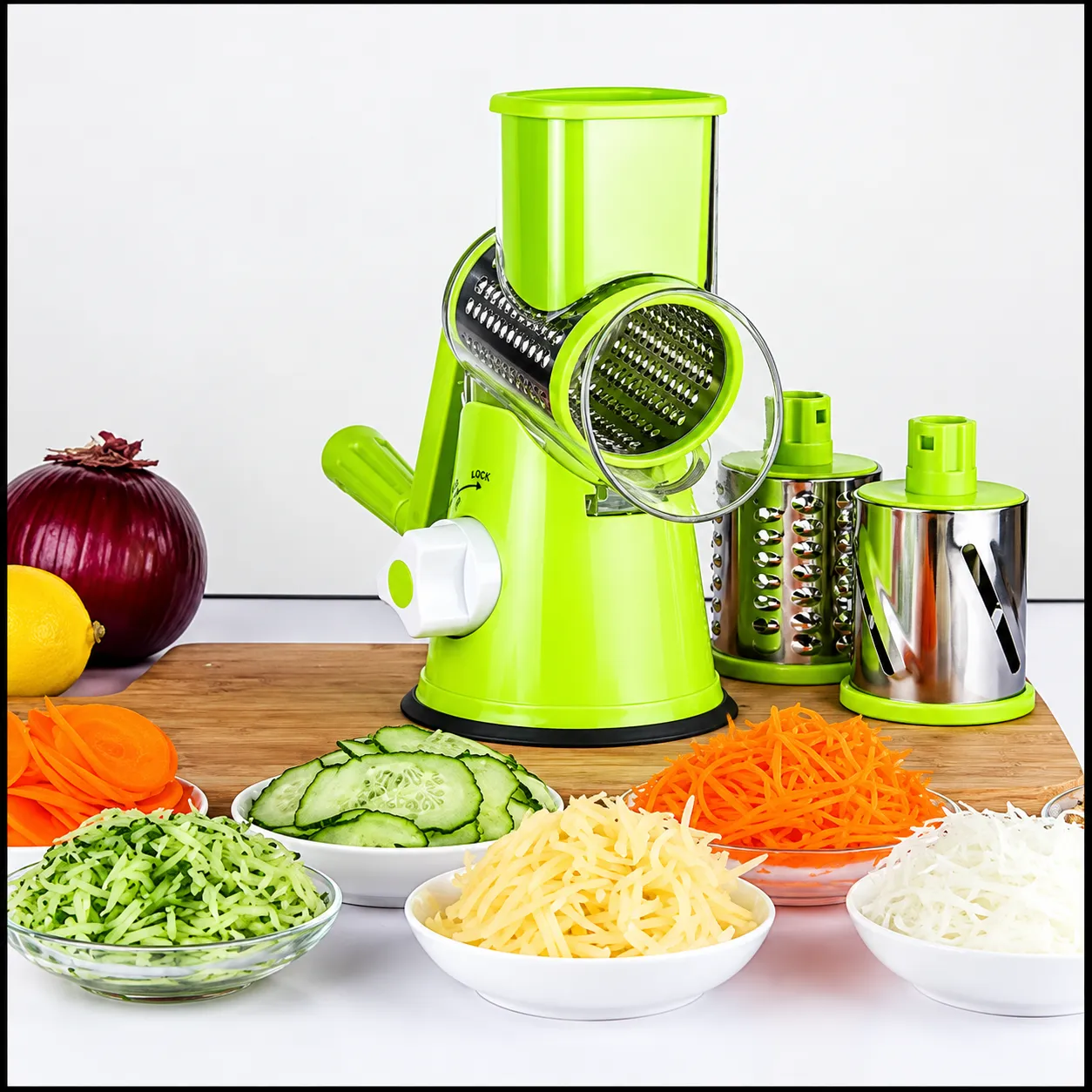 Vegetable Cutter and Slicer for Easy Chopping, Slicing, and Preparing Fresh Vegetables at Home.