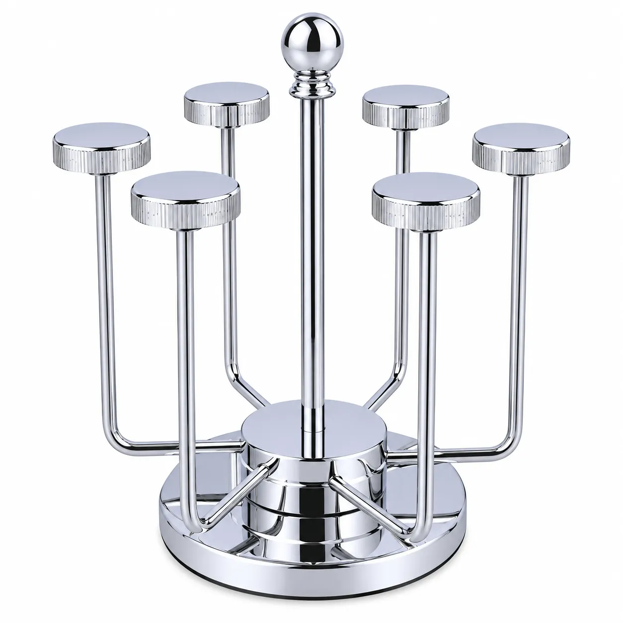 Stainless Steel Glass Stand - Silver