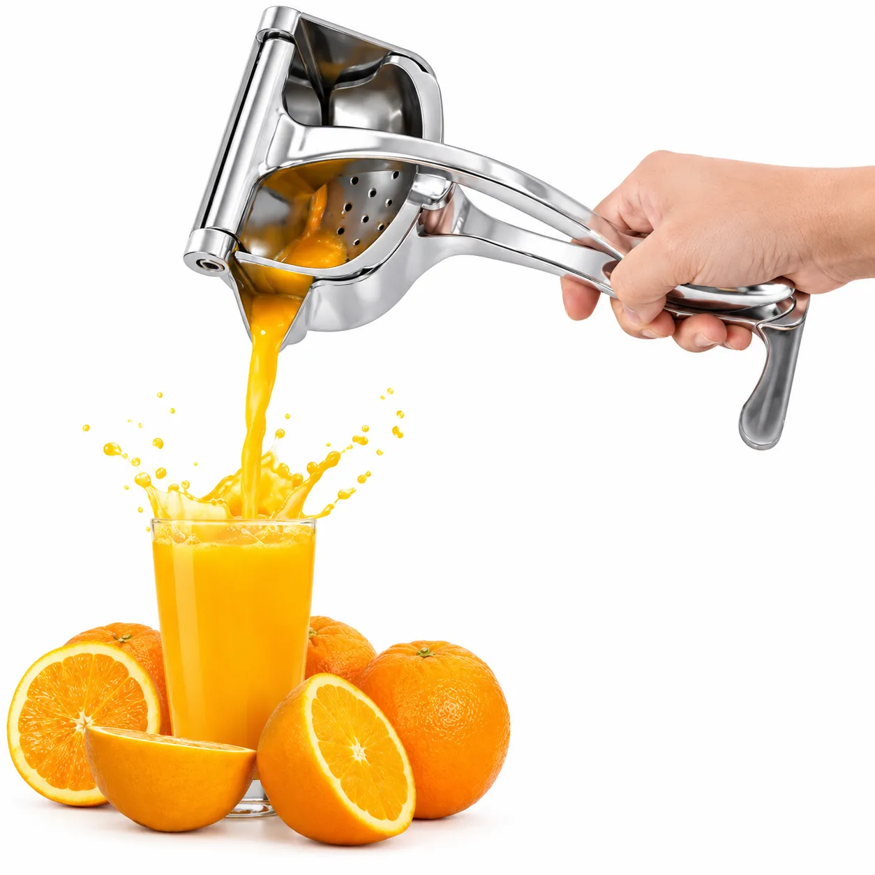 Manual Stainless Steel Citrus Fruit Juicer Press for Fresh Lemon, Lime and Orange Juice at Home