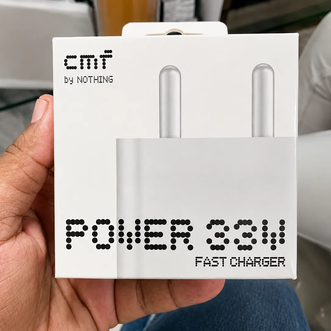 CMF by Nothing 33W Fast Charger Adapter for Phone 1, 2, 2a, 2a Plus & CMF Phone 1. Quick charging power adapter for smartphones and tablets.